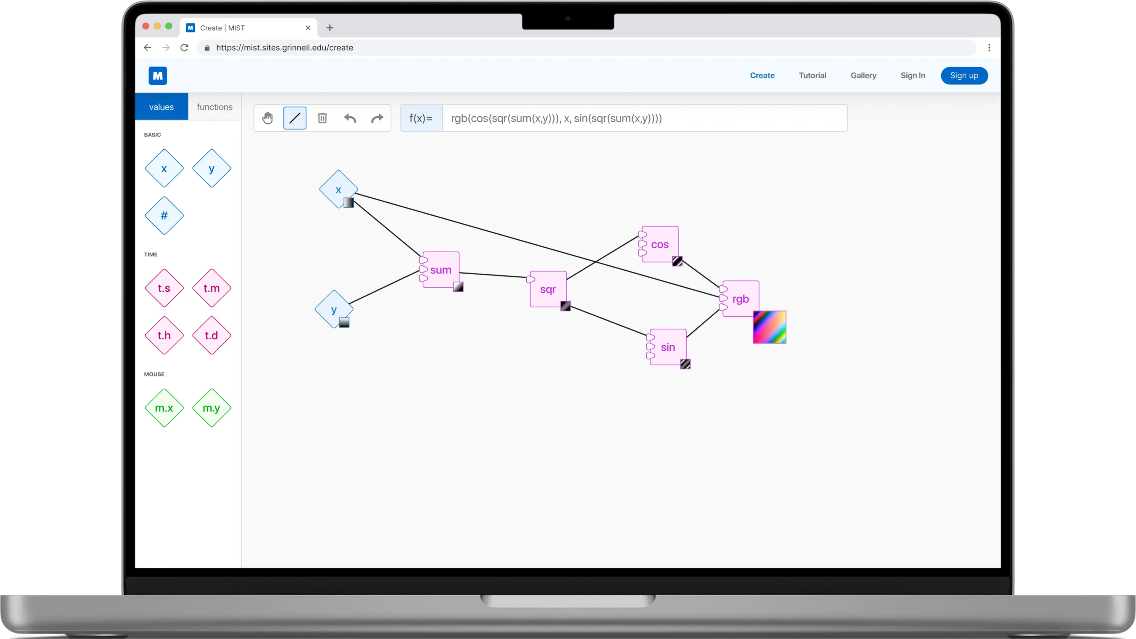 Image of the final mockup in a MacBook