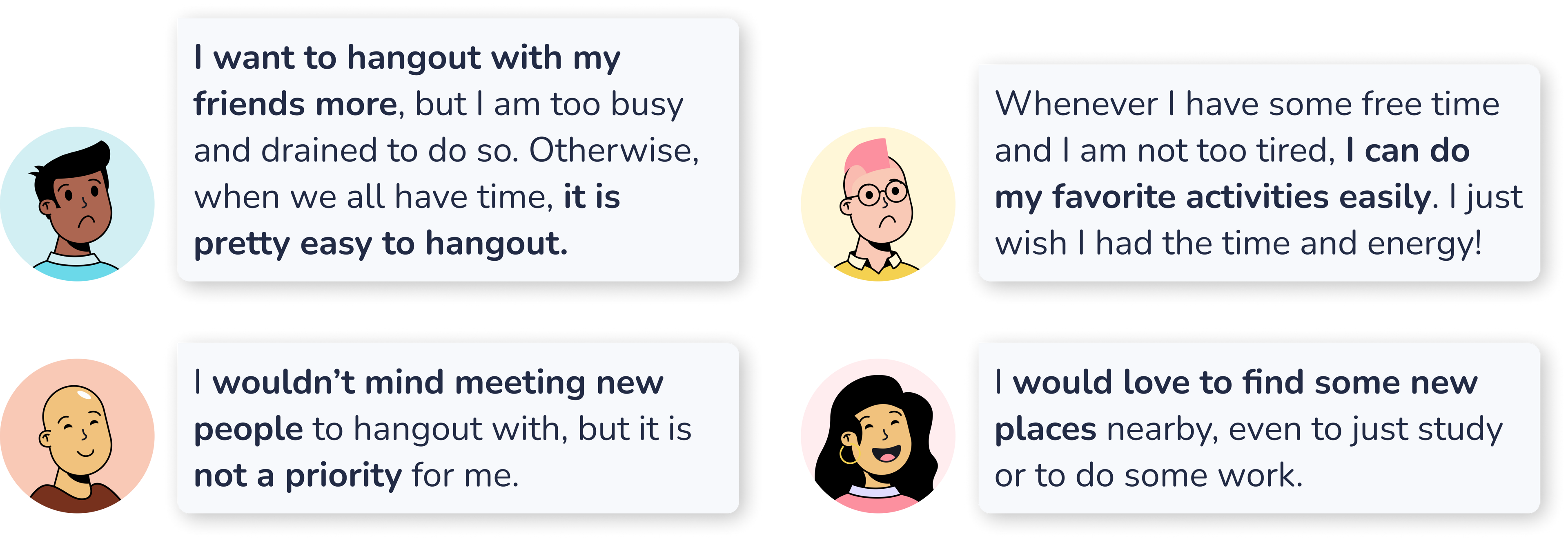 Comments from different user types