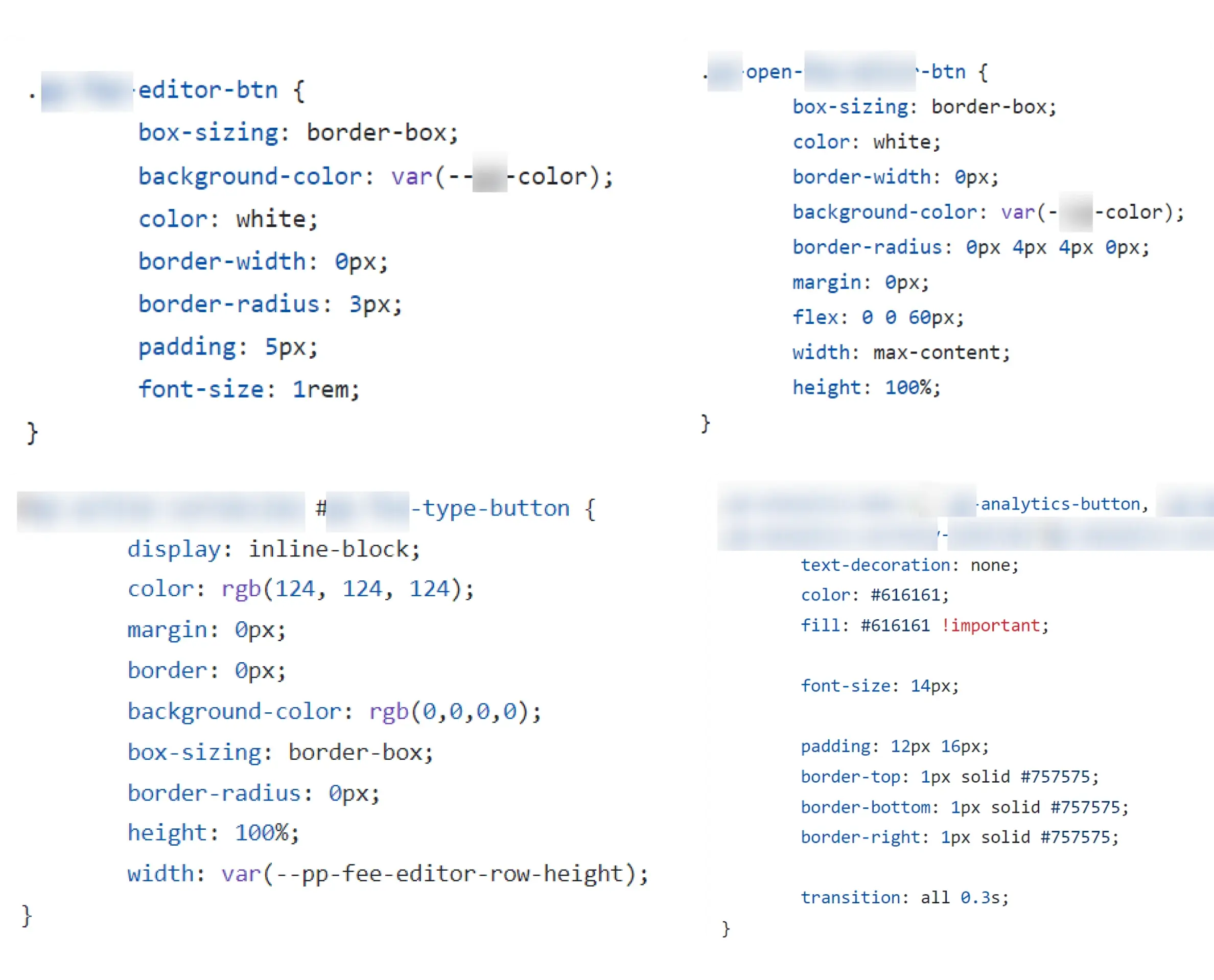 Components, like buttons, are defined in many ways